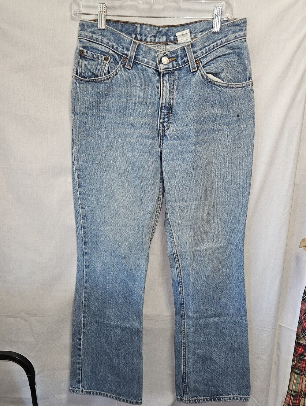 Vintage Levi's 517 Slim Fit Boot Cut Blue Jeans 7 Jr Fit - Kids